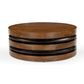 Bistripe Solid Wood Contemporary 90 CM Round Coffee Table