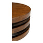 Bistripe Solid Wood Contemporary 90 CM Round Coffee Table