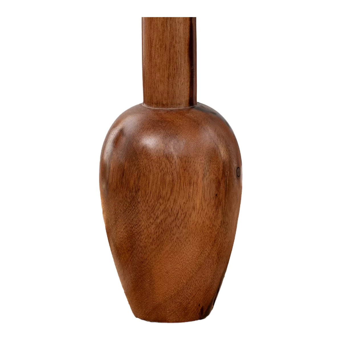 Artisano Small Bottle Neck Brown Wooden Table Vase.