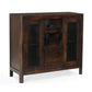 Browntique Solid Wood Modern Rustic Bar Cabinet