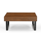 Browrect Modern Solid Wood Industrial Center Table