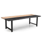 Contrario Solid Wood Large Live Edge 8 Seater Dining Table With Black Metal Legs