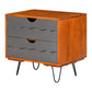 Grewer 2 Drawer Bedside Table