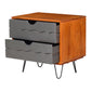 Grewer 2 Drawer Bedside Table