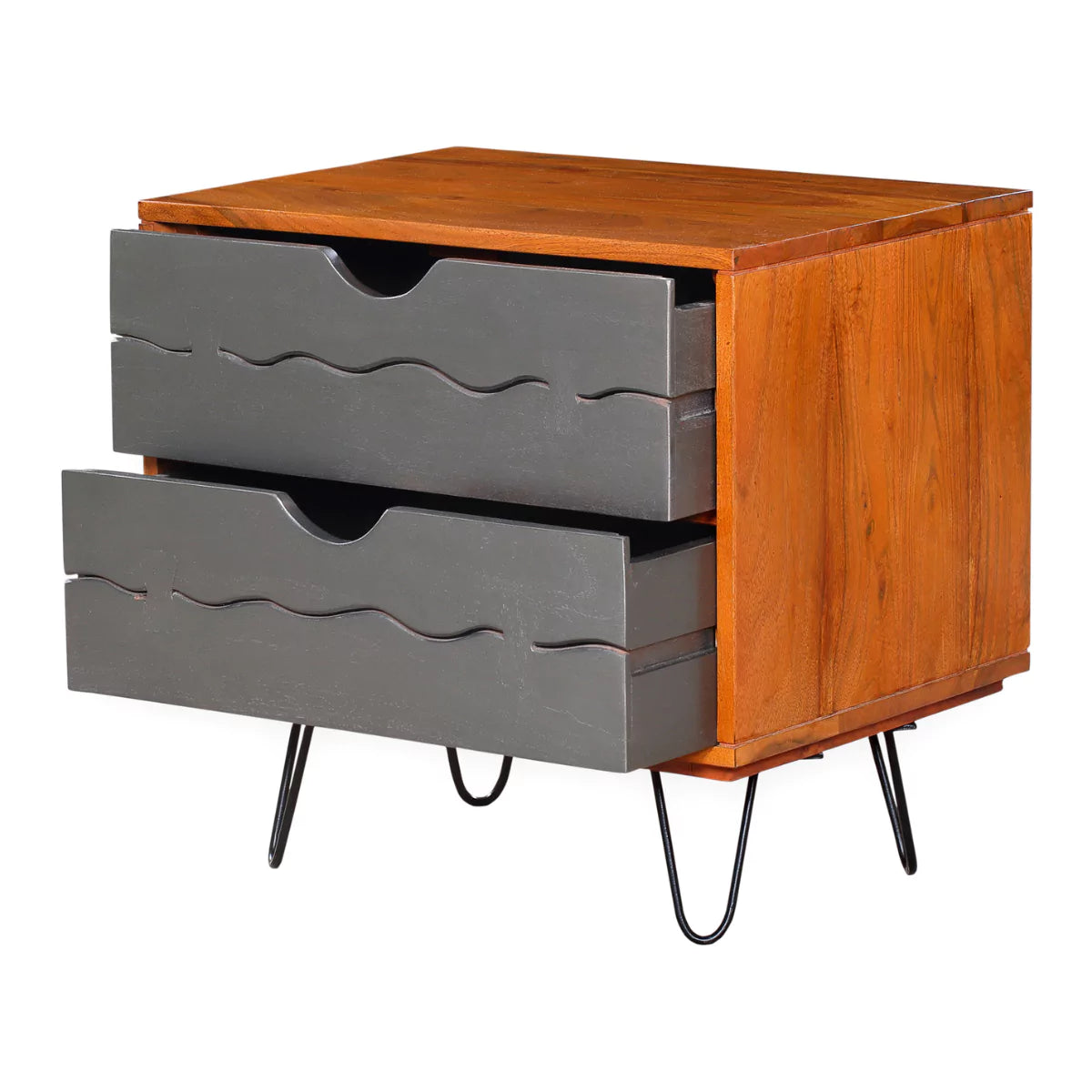 Grewer 2 Drawer Bedside Table