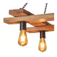 LumenCraft Rustic Reclaimed Wood Industrial 4 Bulb Chandelier