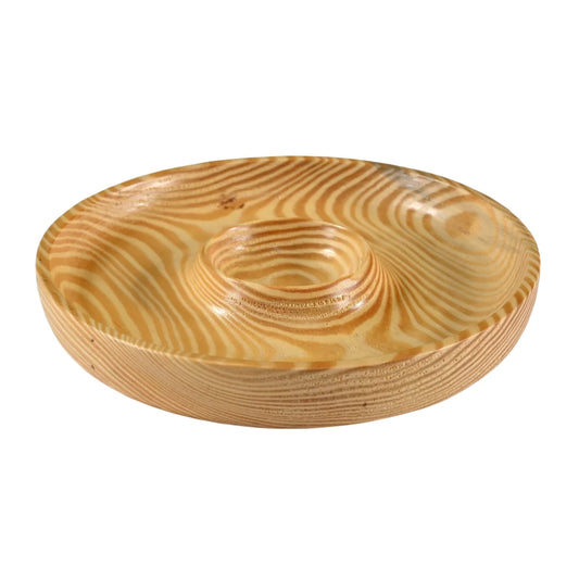 Maajeesa Solid Wood Round Starters Plate