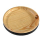 Majeesa Rustic Dual Tone Round Pine Wood Serving Platter