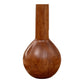 Modern Small Rounded Base Brown Wooden Table Vase.