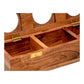 Multi Purpose Rustic Brown Wooden Dry Fruit Box with 3 Compartments.