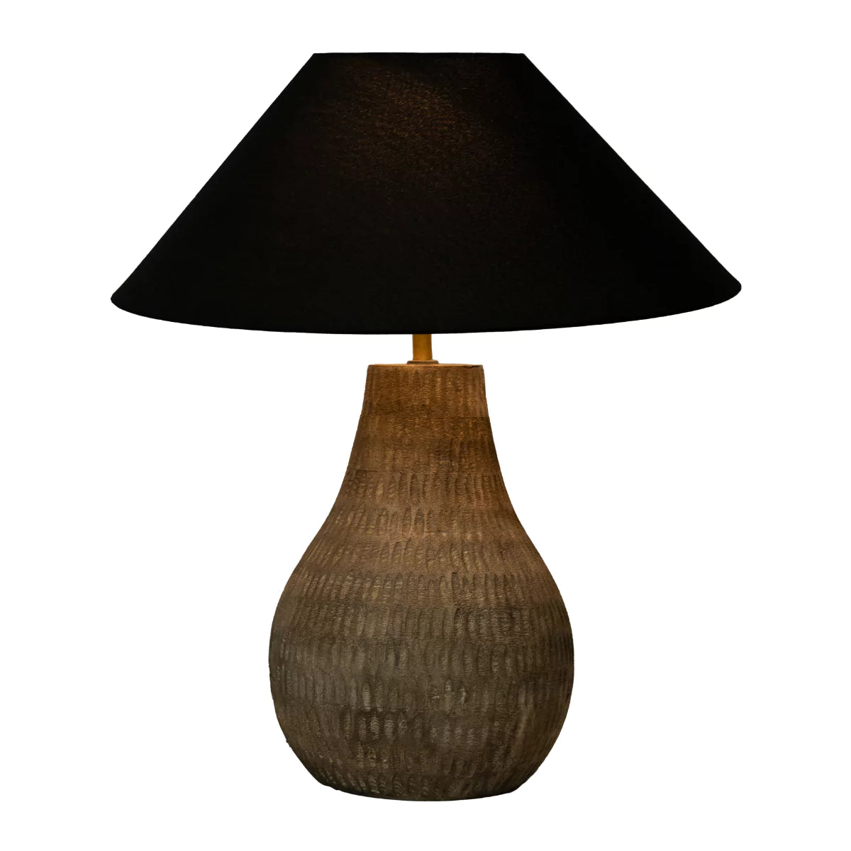 Noctura Rustic Modern Natural Wooden Lamp With Bulb (Without Shade)