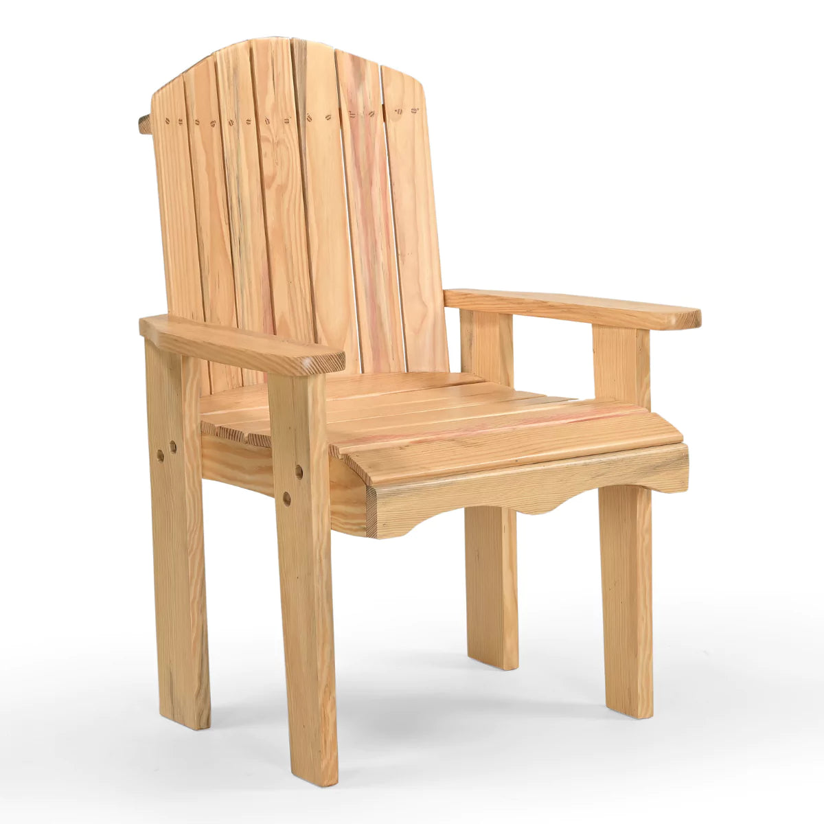 Pineslat Modern Solid Wood Patio Chair with Armrests