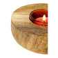 Round Rustic  Handcrafted Wooden Tealight Candle Holder.