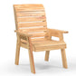 Rustico Slatted Solid Wood Outdoor Chair with Armrests