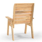 Rustico Slatted Solid Wood Outdoor Chair with Armrests