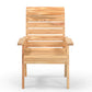 Rustico Slatted Solid Wood Outdoor Chair with Armrests