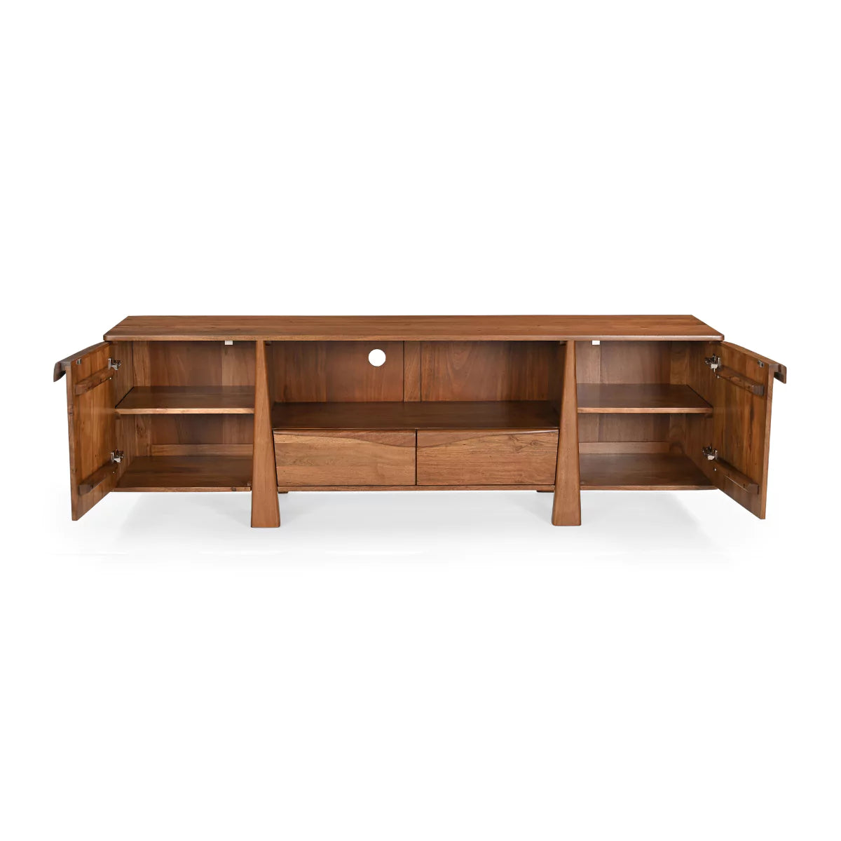 Rylith Solid Wood TV Unit With Storage