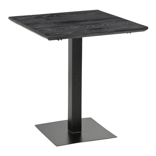 Solvix Black Pine Wood Square Cafe, Bistro, Restaurant & Bar Table for 4.