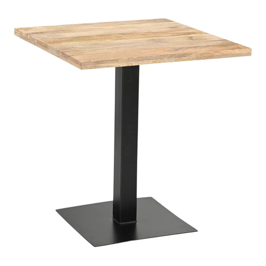 Solvix Rustic Mango Wood Square Cafe, Bistro, Restaurant & Bar Table for 4.