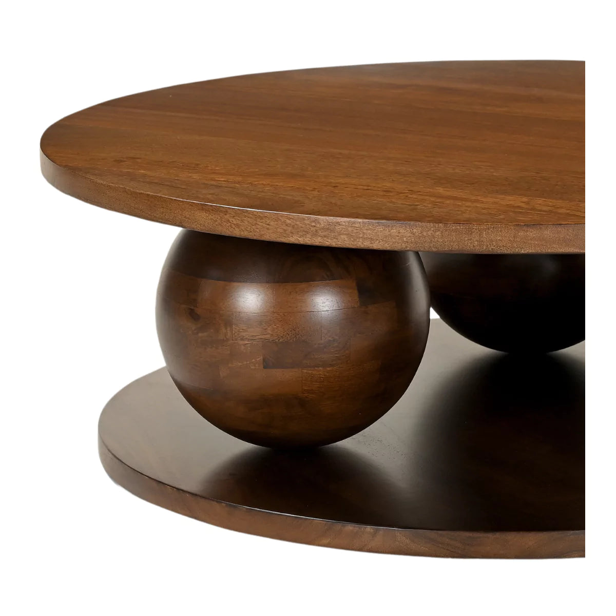 Spherica Solid Wood Contemporary Modern Round Center Table