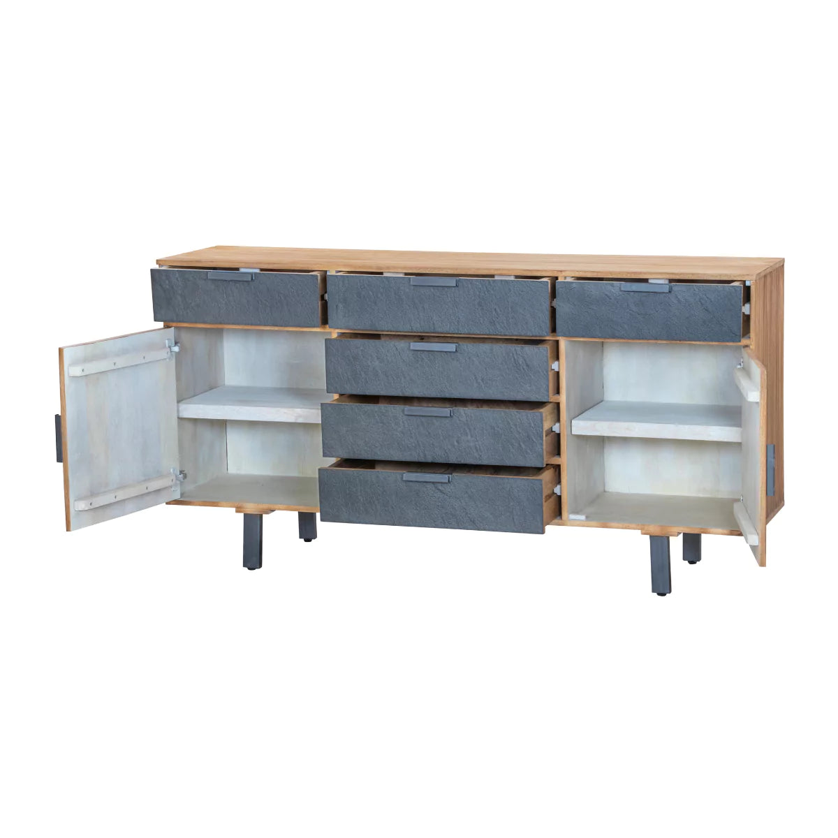 Trilona Sideboard Cabinet With 2 Door & 6 Drawers