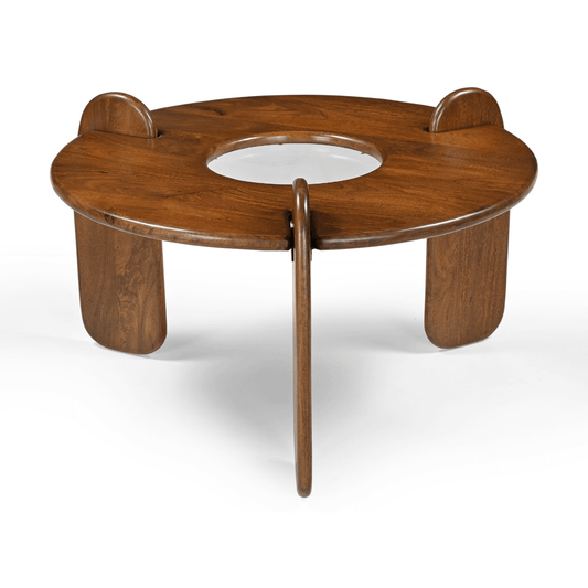 Trivena Solid Wood Contemporary Round Center Table