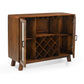 Trove Solid Wood Rustic Glass Doors Bar Cabinet