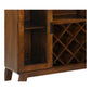 Trove Solid Wood Rustic Glass Doors Bar Cabinet