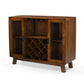 Trove Solid Wood Rustic Glass Doors Bar Cabinet