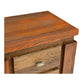 Twonique Solid Wood Rustic 3 Drawer Side Table