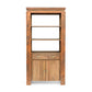 Twonique Solid Wood Rustic Tall Bookcase With Storage